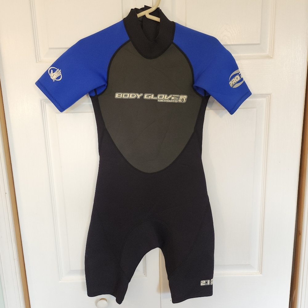 Body Glove 3650 Wetsuit 9"I Shorty Pro2 2.1 Blue Black Suit Unisex Juniors 14